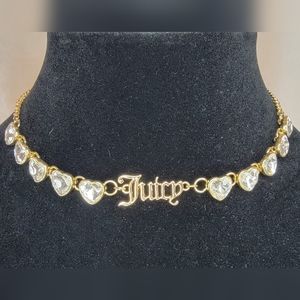 Juicy Couture Heart Diamond Juicy 13" Necklace